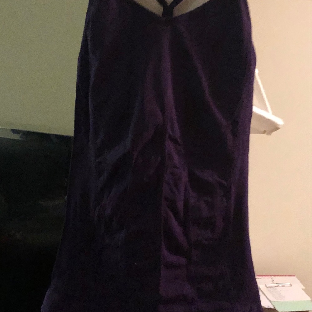 Purple racer back athletic tank